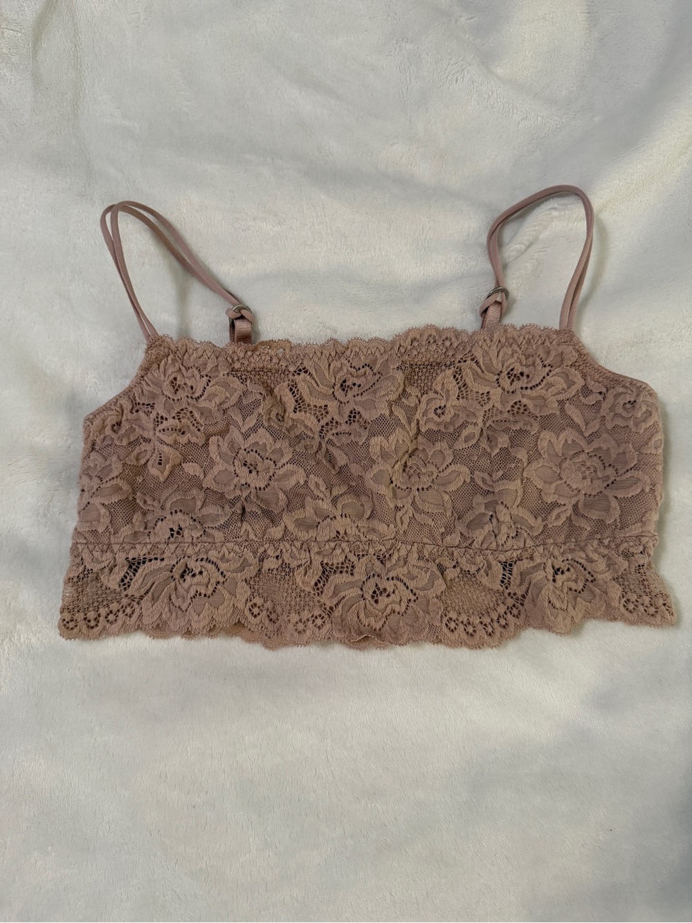 Abercrombie & Fitch Lace Bralette Camisole in Dusty Rose